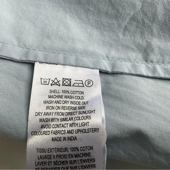 French Connection Womens Rhodes Shirt Blue Oversized Popover Blouse Slouchy S - Picture 10 of 12